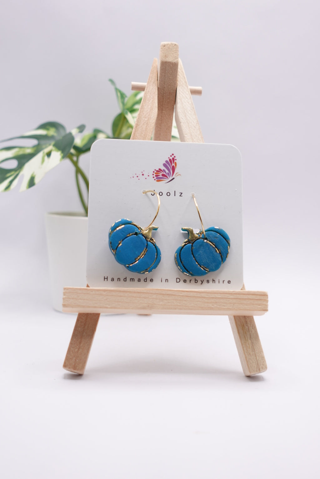 Blue Pumpkin Earrings