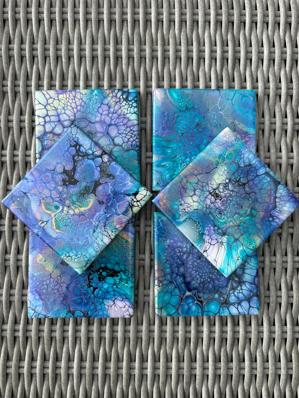 Coasters Peacock Colourway