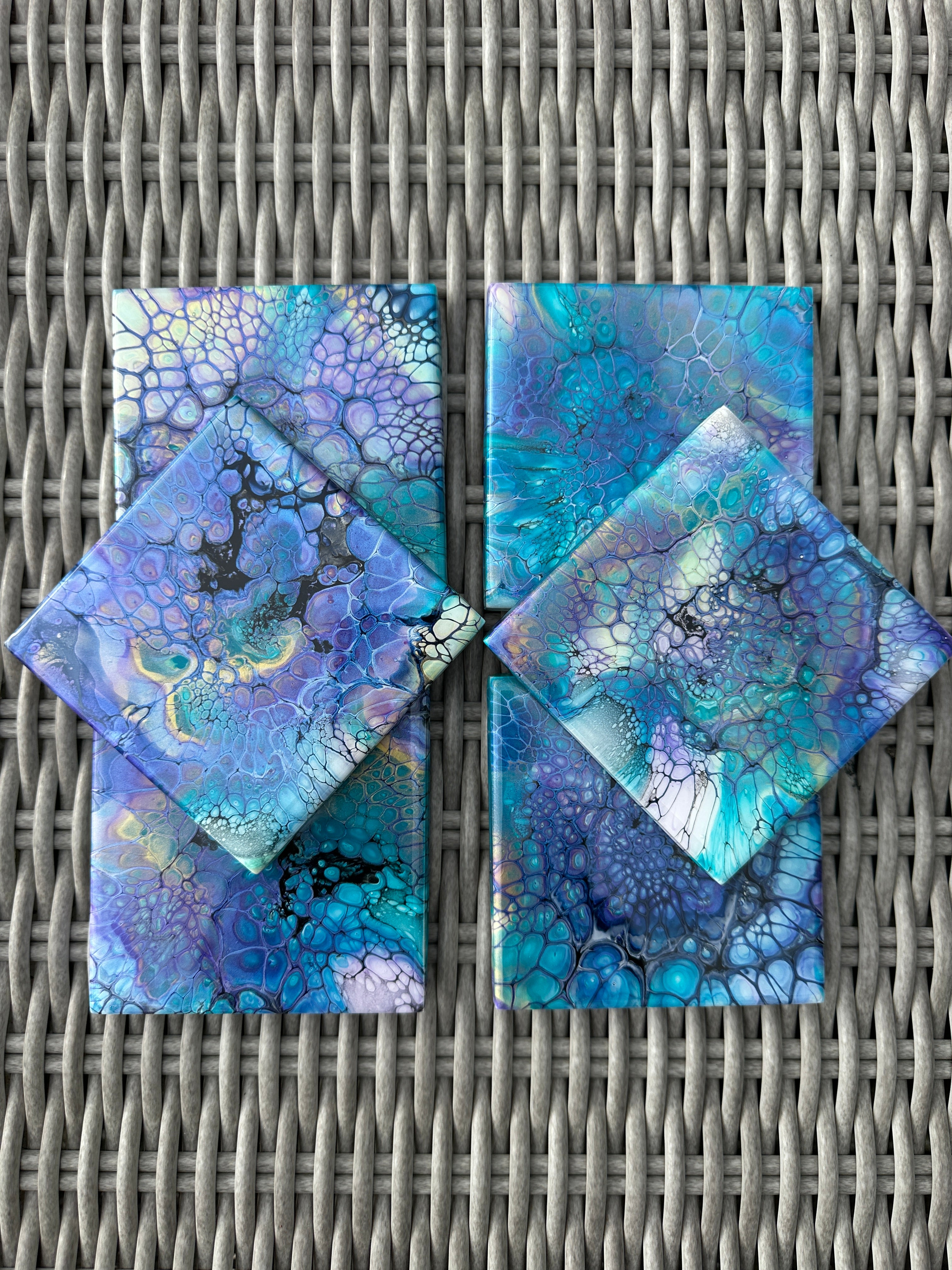 Coasters Peacock Colourway