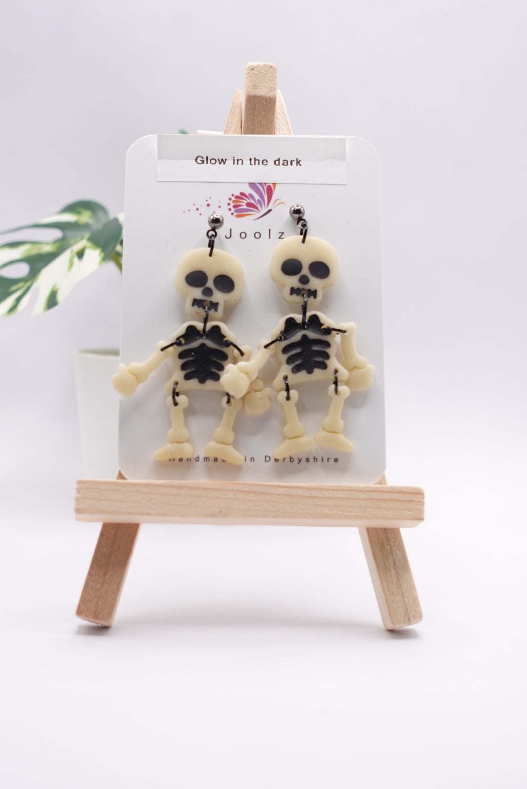 Glow In The Dark Bones Dangle Earrings