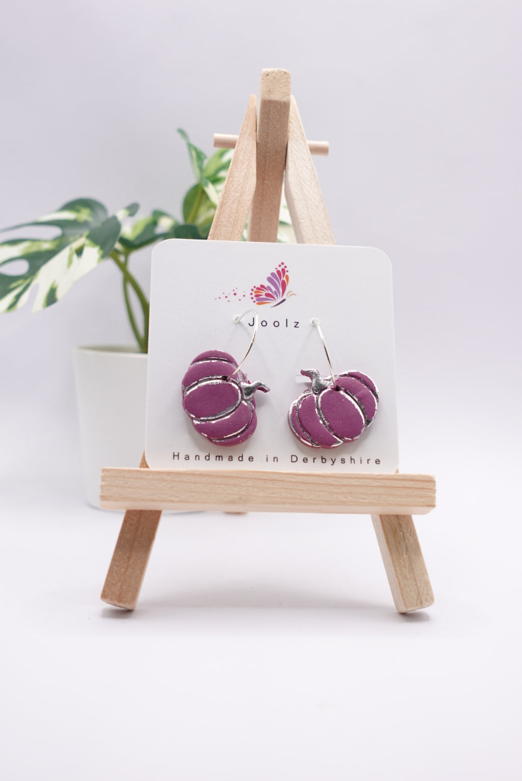 Purple Pumpkin Earrings