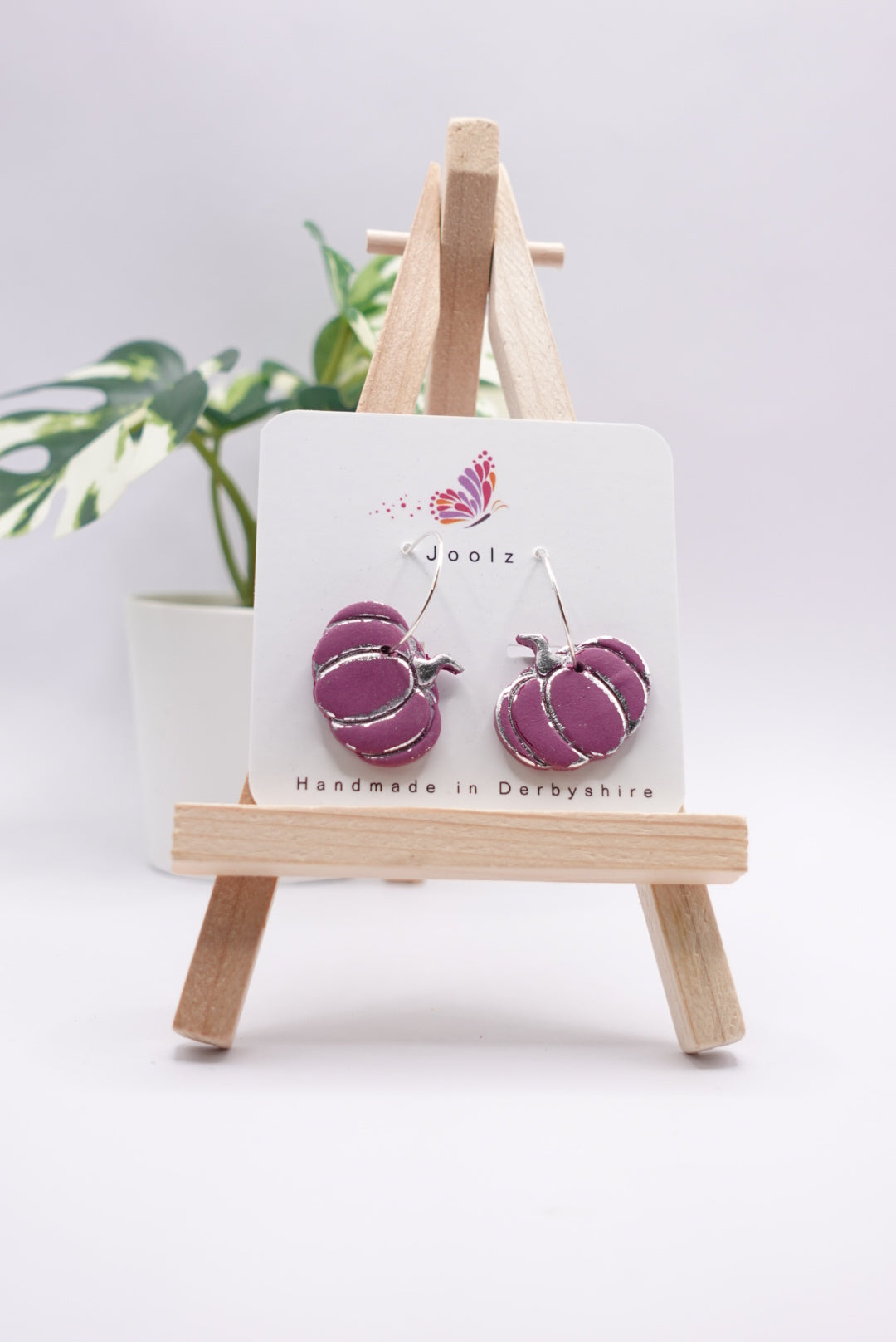 Purple Pumpkin Earrings