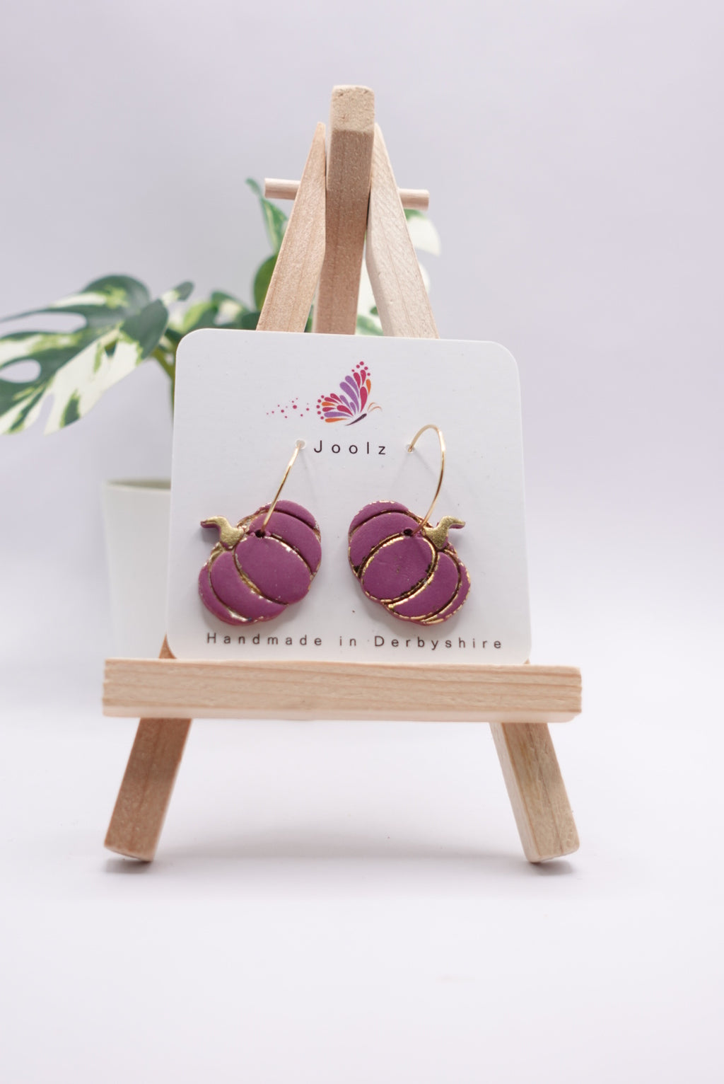 Purple Pumpkin Earrings