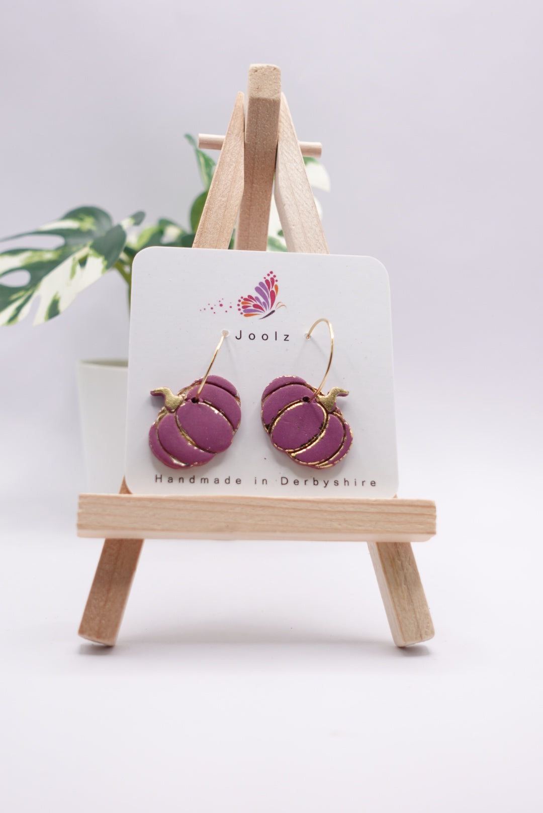 Purple Pumpkin Earrings